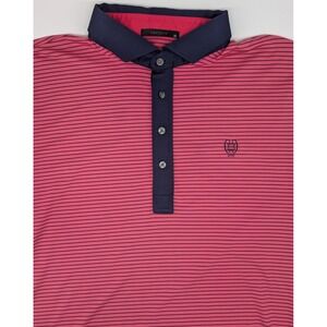 Greyson Golf Shirt size XL Baltimore Country Club Logo Short Sleeve Pink Blue